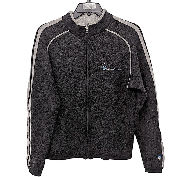 Kuhl Other - Kuhl Men's Stuttgart Full Zip Sweater Jacket Gray Merino Wool Large
